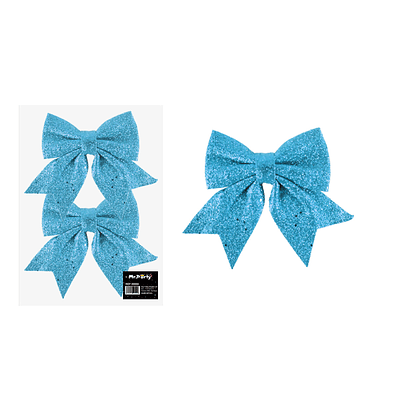 Lazo decorativo navideño 12x14x6cm 2pcs