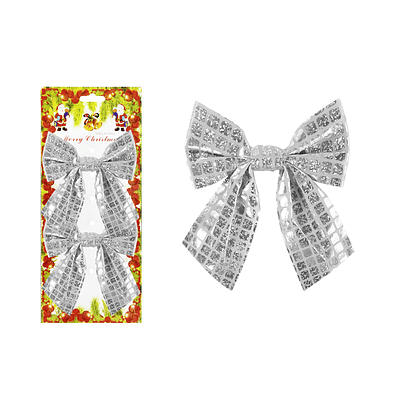 Lazo decorativo navideño 13x14cm 2pcs