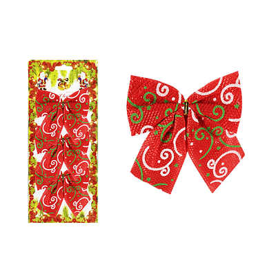 Lazo decorativo navideño 10x11cm 3pcs