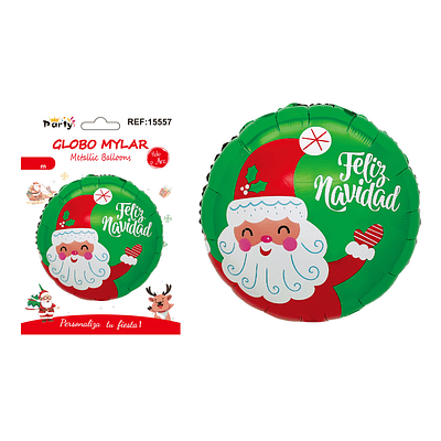 Globo metálico redondo viejo pascuero 45cm