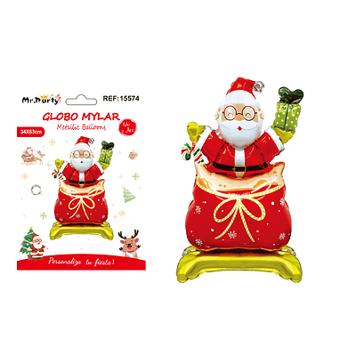 Globo metálico mini viejo pascuero 63x34cm