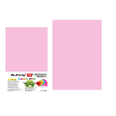 Goma Eva sin glitter rosa 20*30cm 6pcs