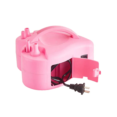 Inflador eléctrico de globos forma de corazón rosa