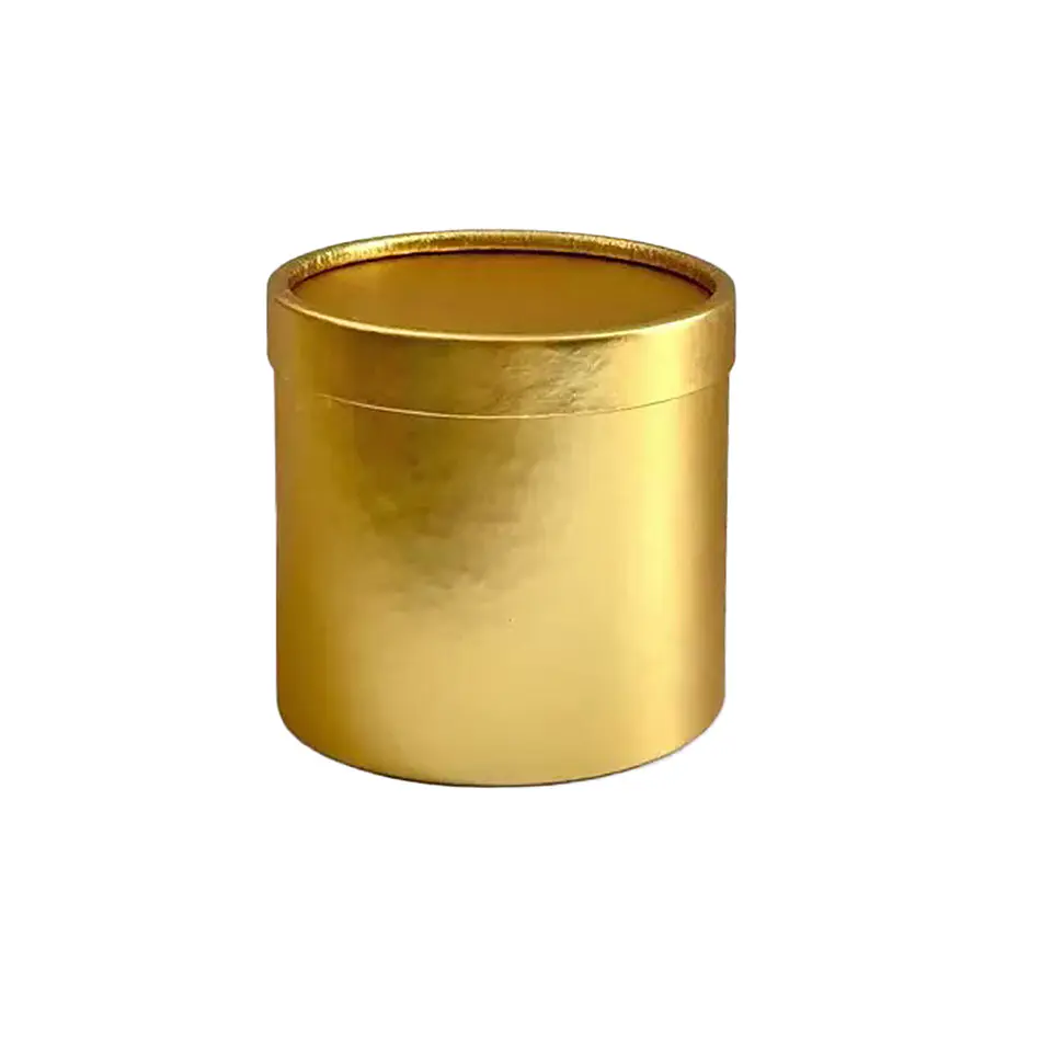 Cilindro pequeño dorado 12.5*12.5cm 1