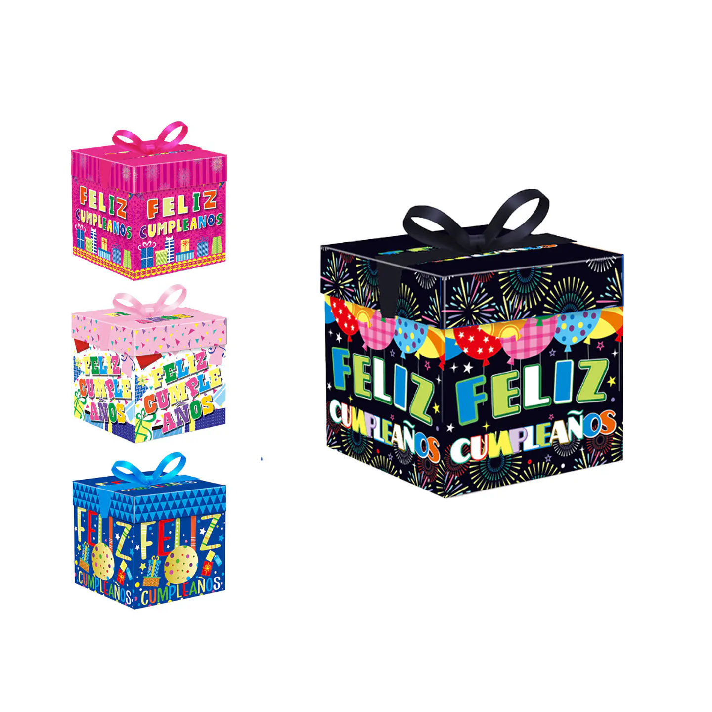 Caja de regalo con tapa 22*22cm Diseño Aleatorio 1
