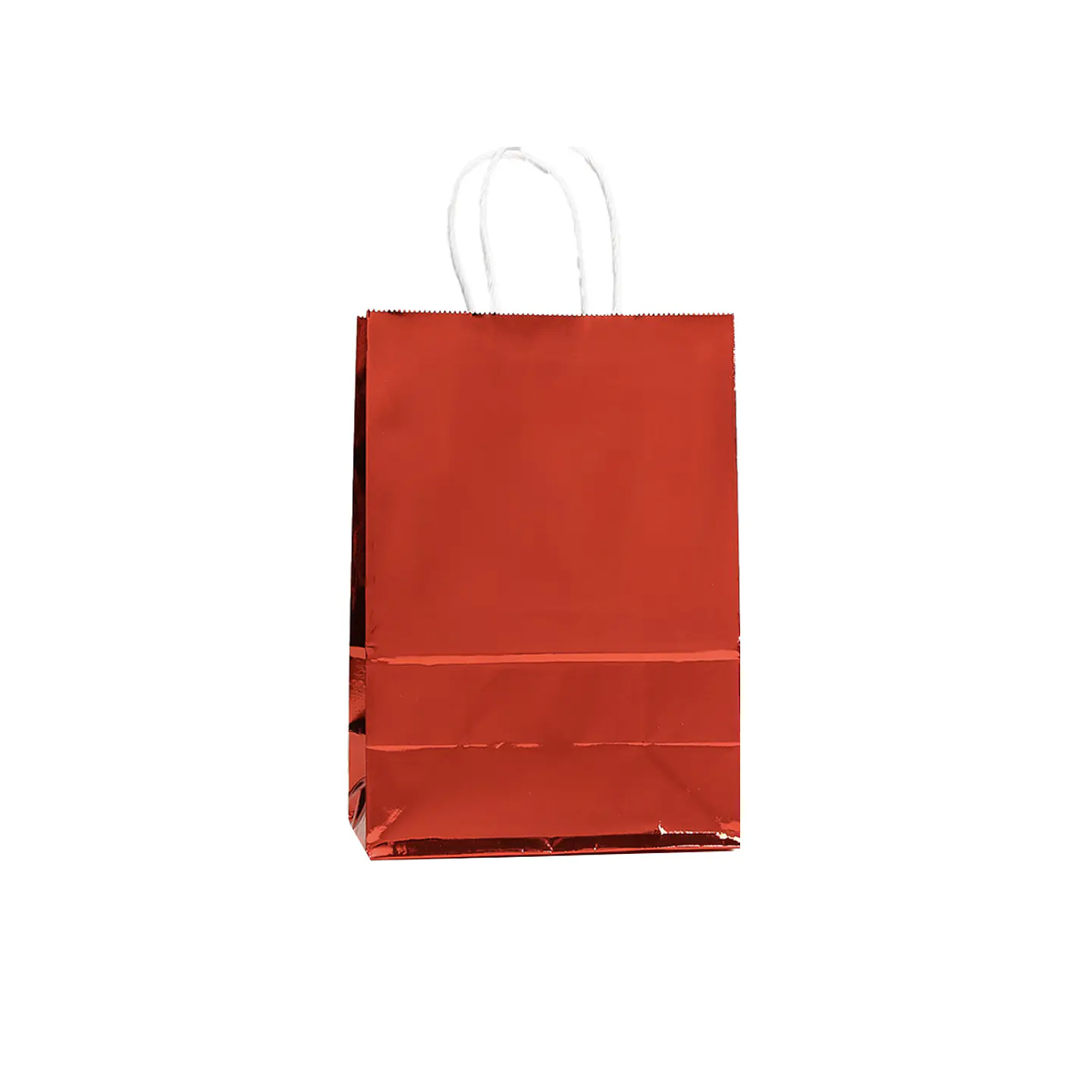 Bolsa kraft holográfica roja 21*15*8cm 12pcs 1