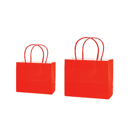 Bolsa de papel kraft horizontal rojo 32*11*25cm 12pcs