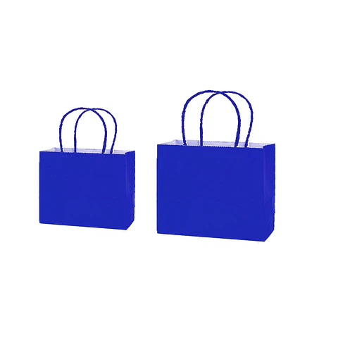 Bolsa de papel kraft horizontal azul oscuro 32*11*25cm 12pcs