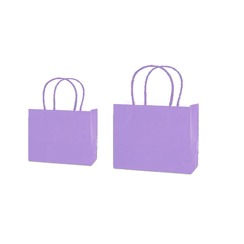 Bolsa de papel kraft horizontal lila 32*11*25cm 12pcs