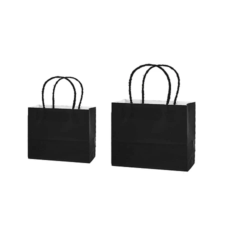 Bolsa de papel kraft horizontal negro 32*11*25cm 12pcs