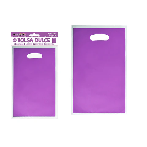 Bolsas perladas para dulces morado 10pcs 17*25cm