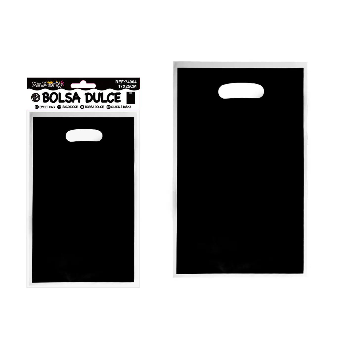 Bolsas perladas para dulces negro 10pcs 17*25cm 1