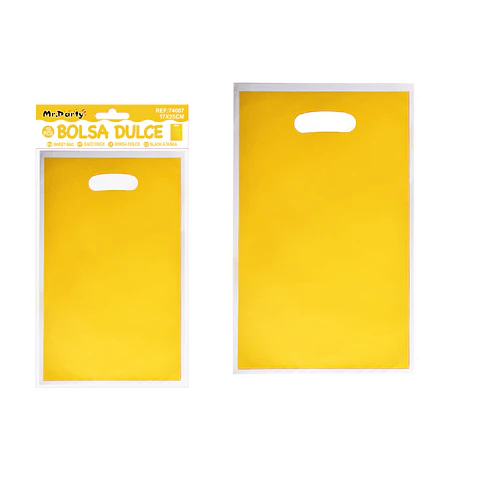 Bolsas perladas para dulces amarillo 10pcs 17*25cm