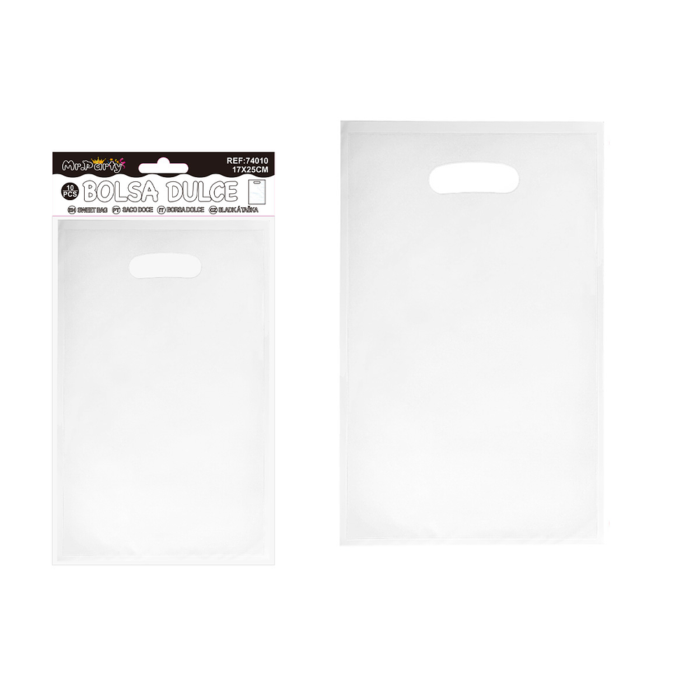 Bolsas perladas para dulces blanco 10pcs 17*25cm