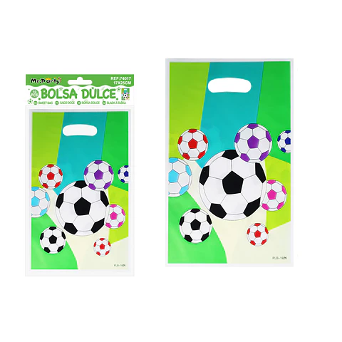 Bolsas perladas para dulces fútbol 10pcs 17*25cm