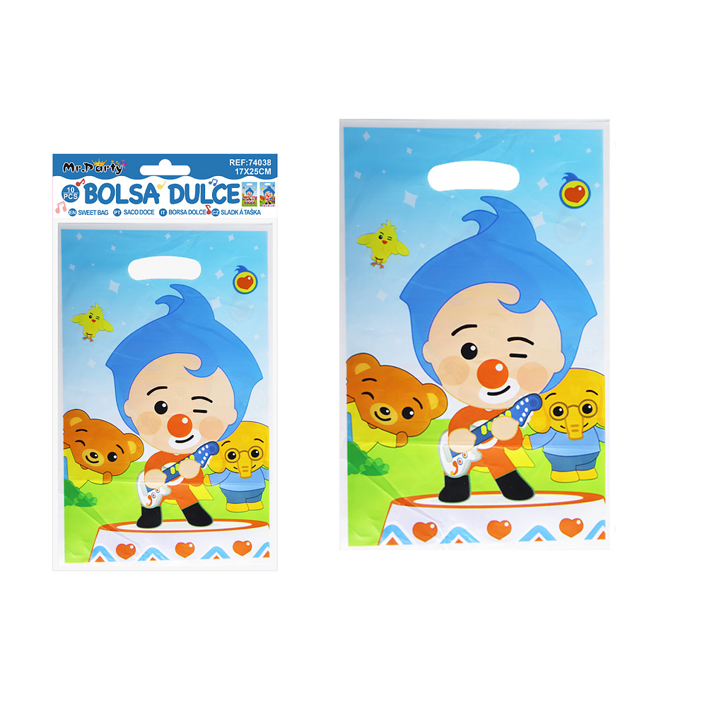 Bolsas perladas para dulces payaso 10pcs 17*25cm