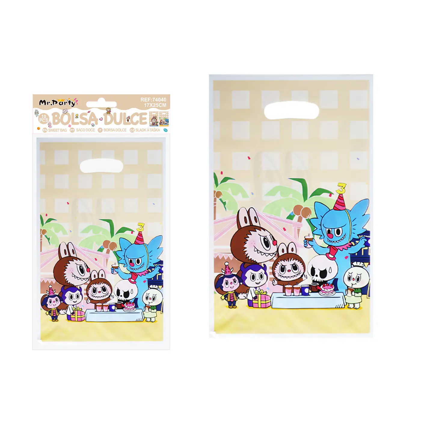 Bolsas perladas para dulces labubu 10pcs 17*25cm 1