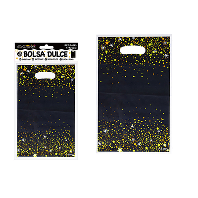 Bolsas perladas para dulces negro con brillo 10pcs 17*25cm