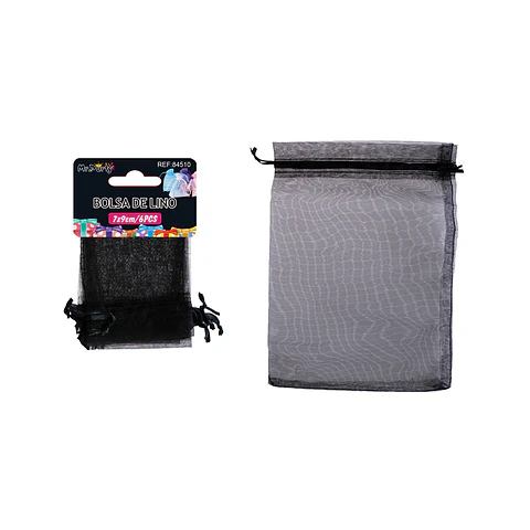 Bolsa de organza negro 7*9cm 6pcs
