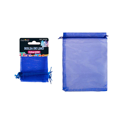 Bolsa de organza azul oscuro 7*9cm 6pcs
