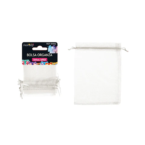 Bolsa de organza beige 7*9cm 6pcs