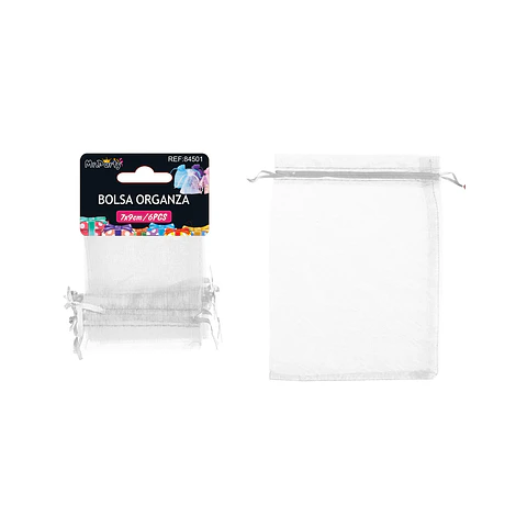 Bolsa de organza blanco 7*9cm 6pcs