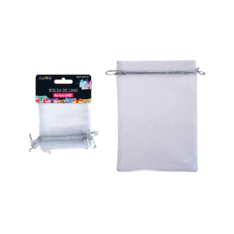 Bolsa de organza plateado 9*11cm 6pcs