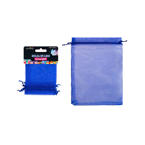 Bolsa de organza azul oscuro 9*11cm 6pcs
