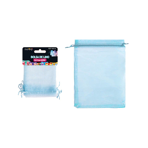 Bolsa de organza azul claro 9*11cm 6pcs