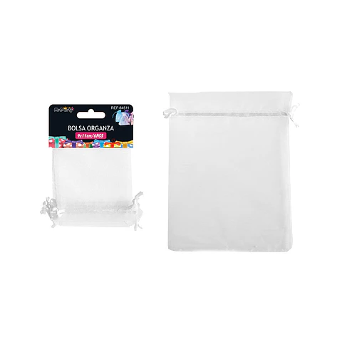 Bolsa de organza blanco 9*11cm 6pcs