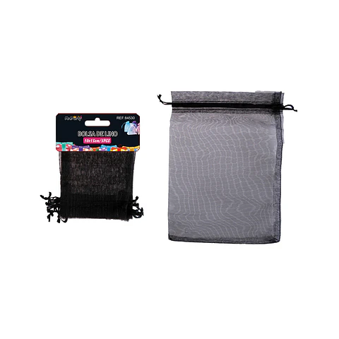 Bolsa de organza negro 10*15cm 5pcs