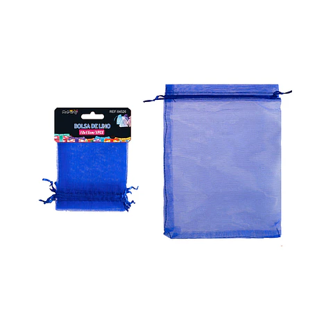 Bolsa de organza azul oscuro 10*15cm 5pcs