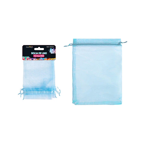 Bolsa de organza azul claro 10*15cm 5pcs