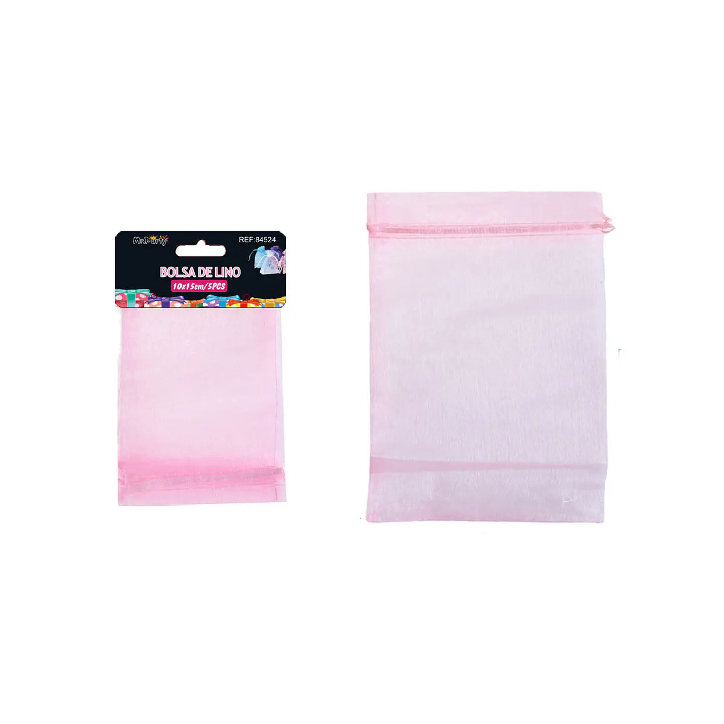 Bolsa de organza rosa 10*15cm 5pcs 1