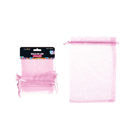 Bolsa de organza rosa 13*18cm 4pcs