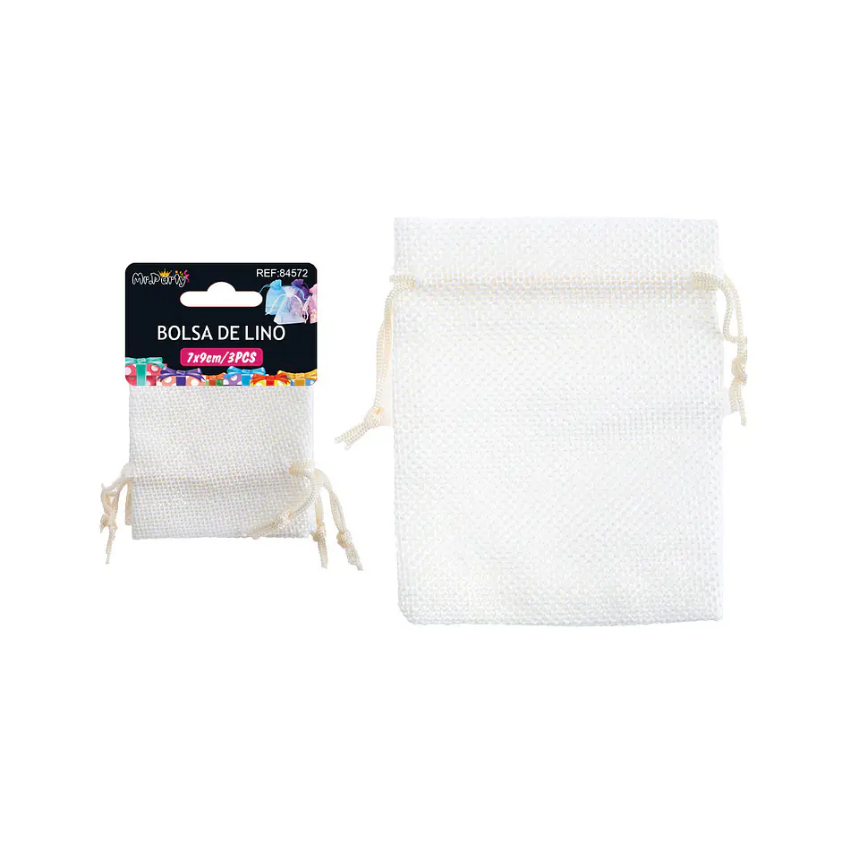 Bolsa de yute blanco 7*9cm 3pcs 1