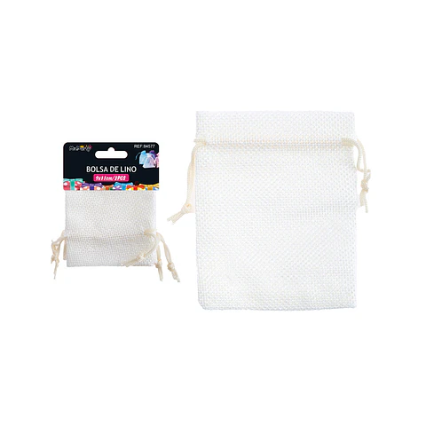 Bolsa de yute blanco 9*11cm 3pcs