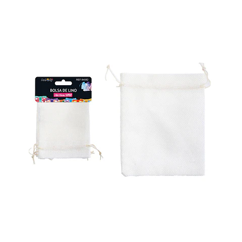 Bolsa de yute blanco 10*15cm 2pcs