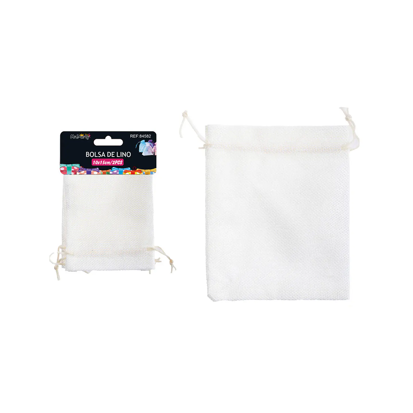 Bolsa de yute blanco 10*15cm 2pcs 1