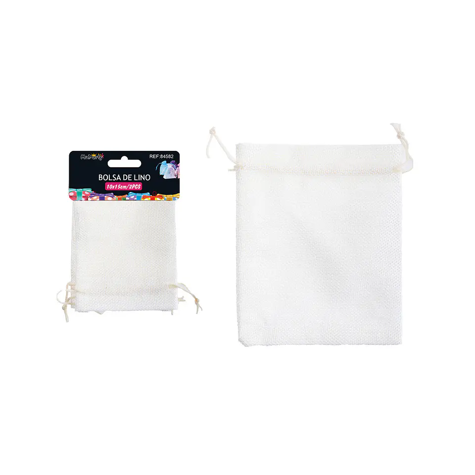 Bolsa de yute blanco 10*15cm 2pcs 1
