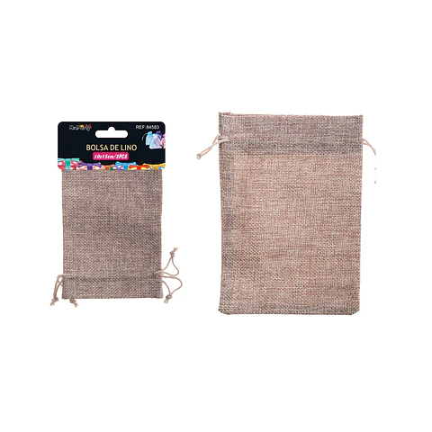 Bolsa de yute caqui 10*15cm 2pcs