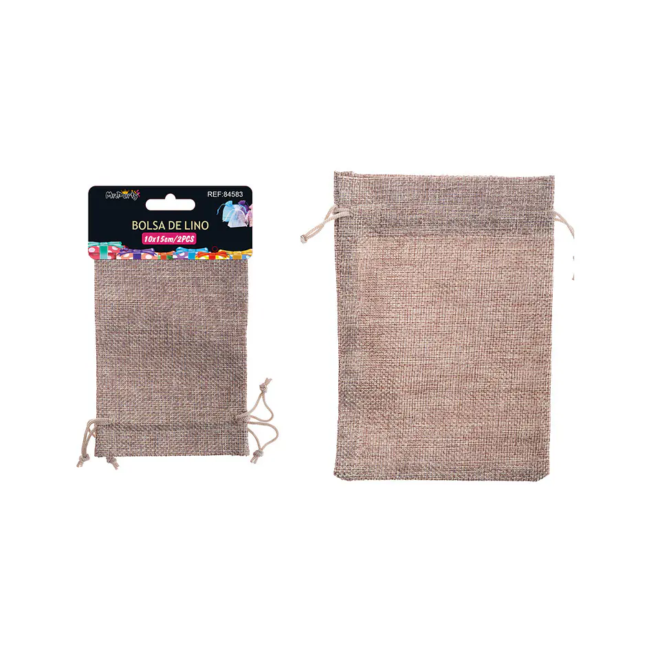 Bolsa de yute caqui 10*15cm 2pcs 1