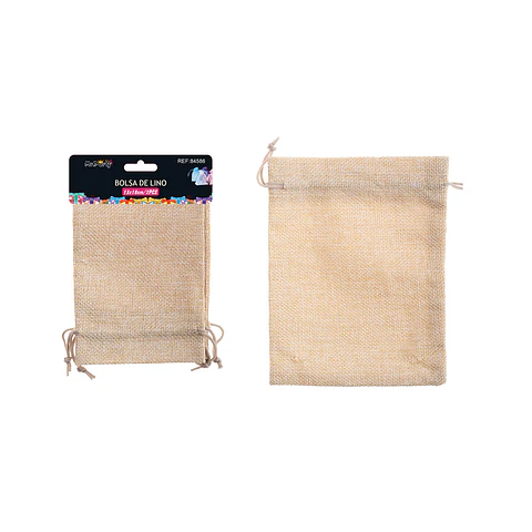 Bolsa de yute beige 13*18cm 2pcs
