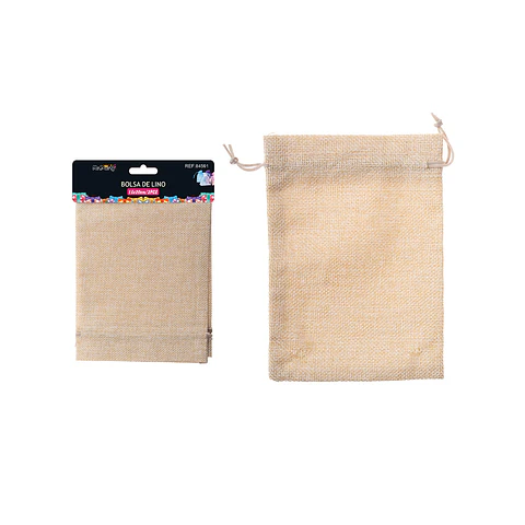 Bolsa de yute beige 15*20cm 2pcs