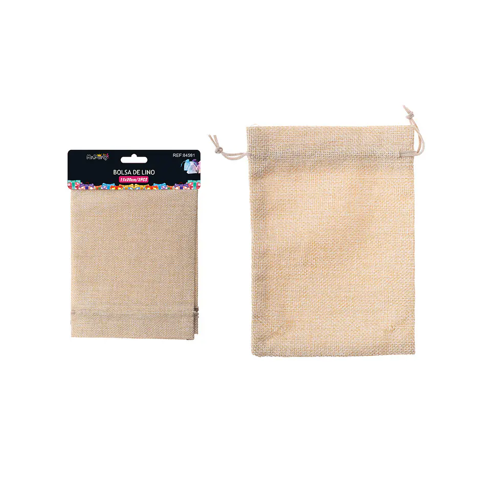 Bolsa de yute beige 15*20cm 2pcs 1