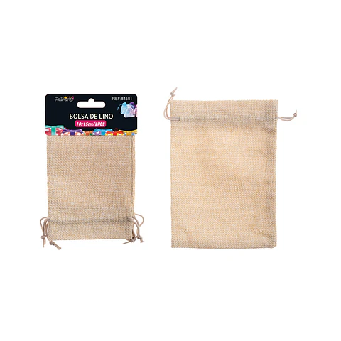 Bolsa de yute beige 10*15cm 2pcs