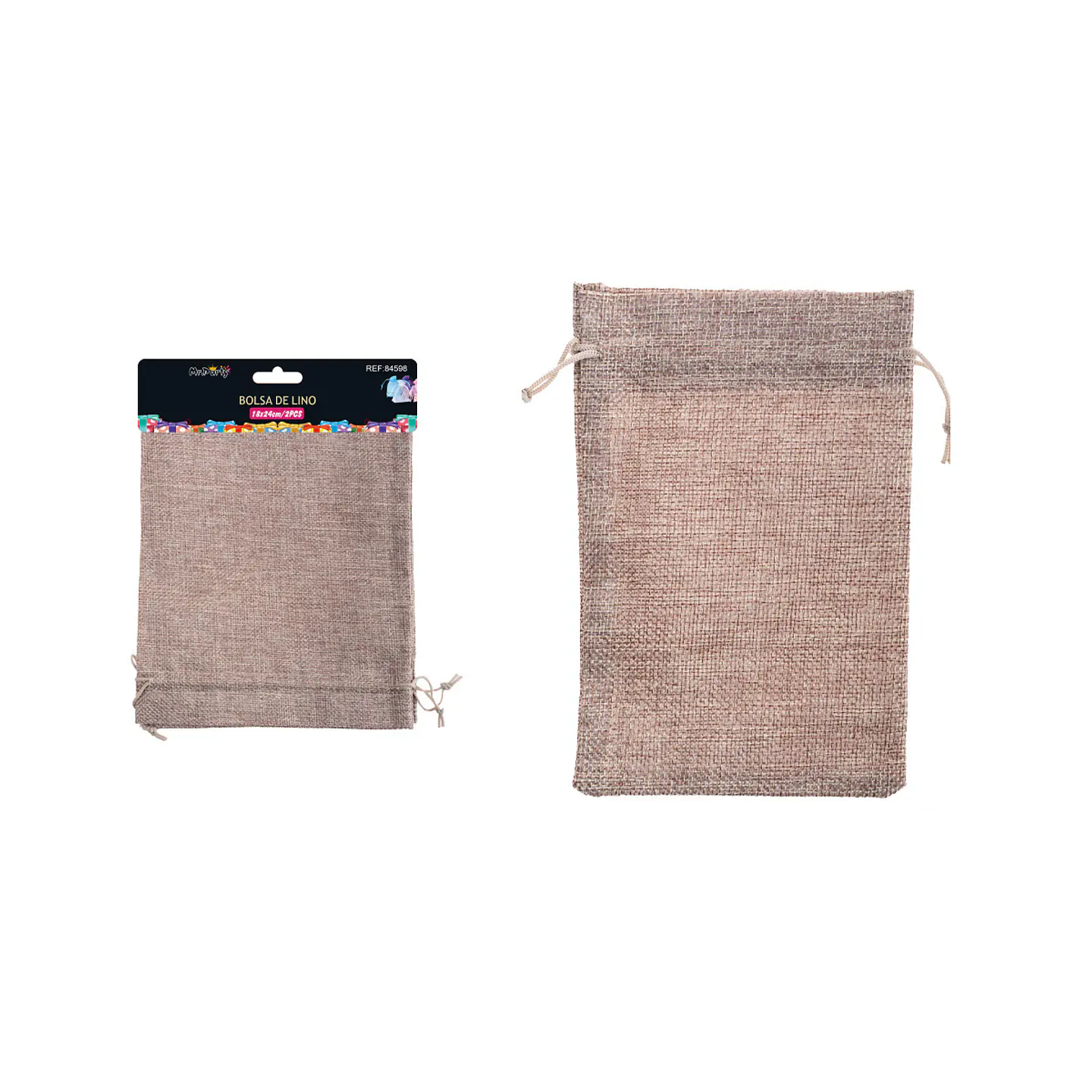 Bolsa de yute caqui 18*24cm 2pcs 1