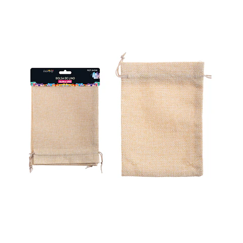Bolsa de yute beige 18*24cm 2pcs