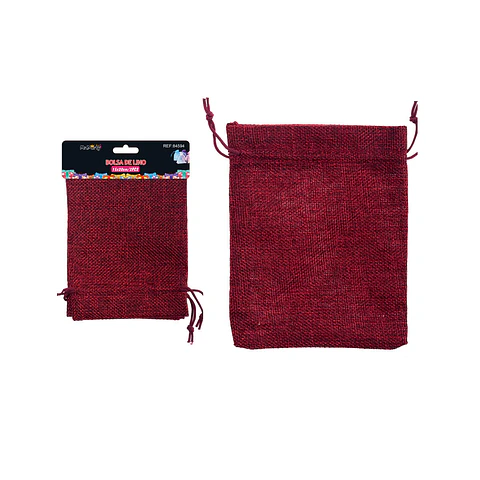 Bolsa de yute rojo 15*20cm 2pcs