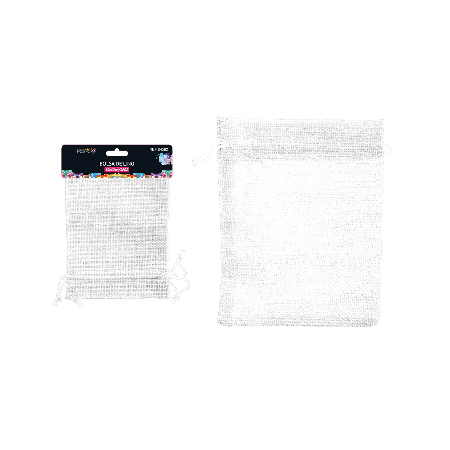 Bolsa de yute blanco 15*20cm 2pcs 1